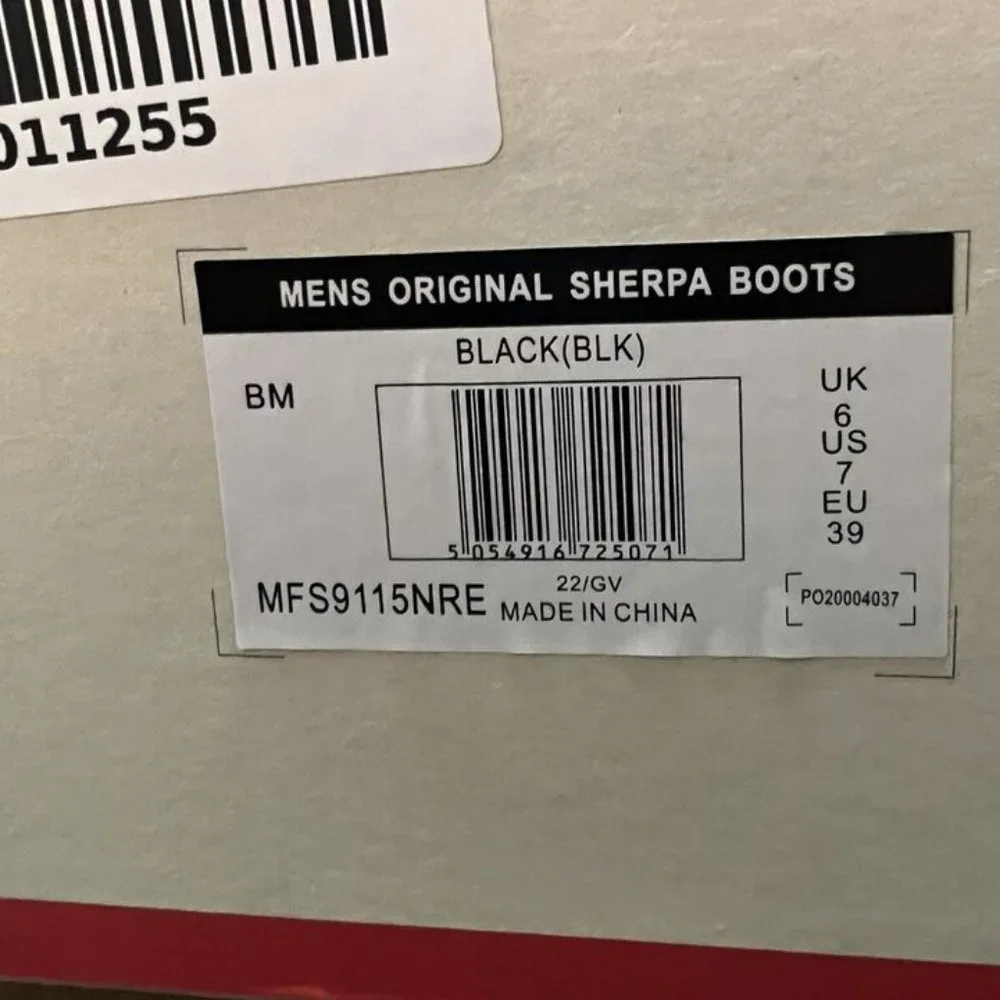 Hunter Mens Original Sherpa Boot Black Size 7 M